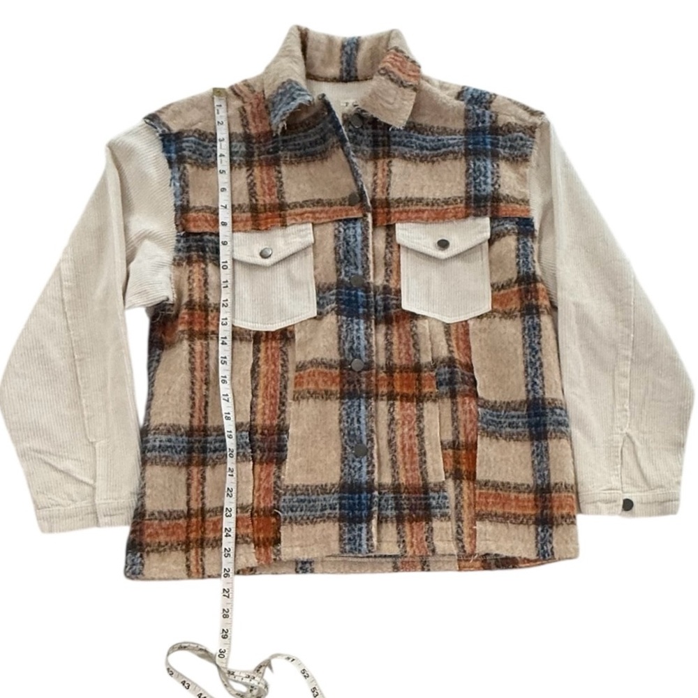 Pol, Collared Button Down Plaid Shacket. Size Med… - image 3